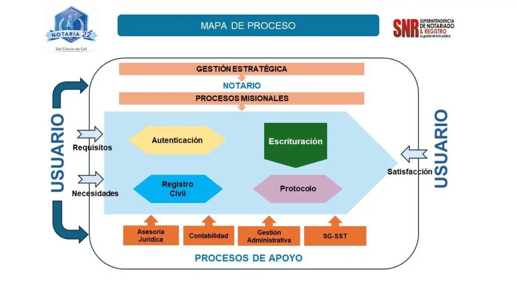 Estructura orgánica de la Notaría 22 del Círculo de Cali